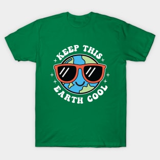 Keep This Earth Cool Kawaii Earth Day T-Shirt